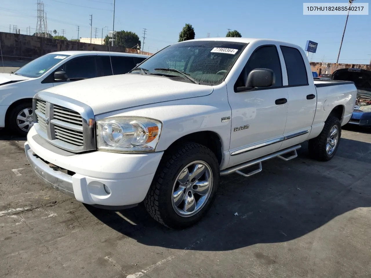 2008 Dodge Ram 1500 St VIN: 1D7HU18248S540217 Lot: 77960364