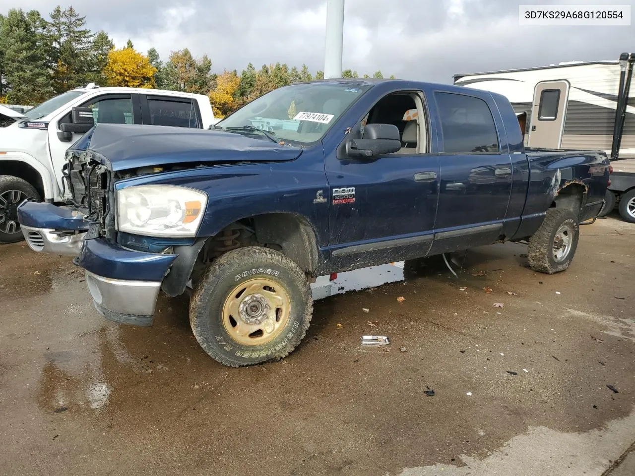 2008 Dodge Ram 2500 VIN: 3D7KS29A68G120554 Lot: 77974104