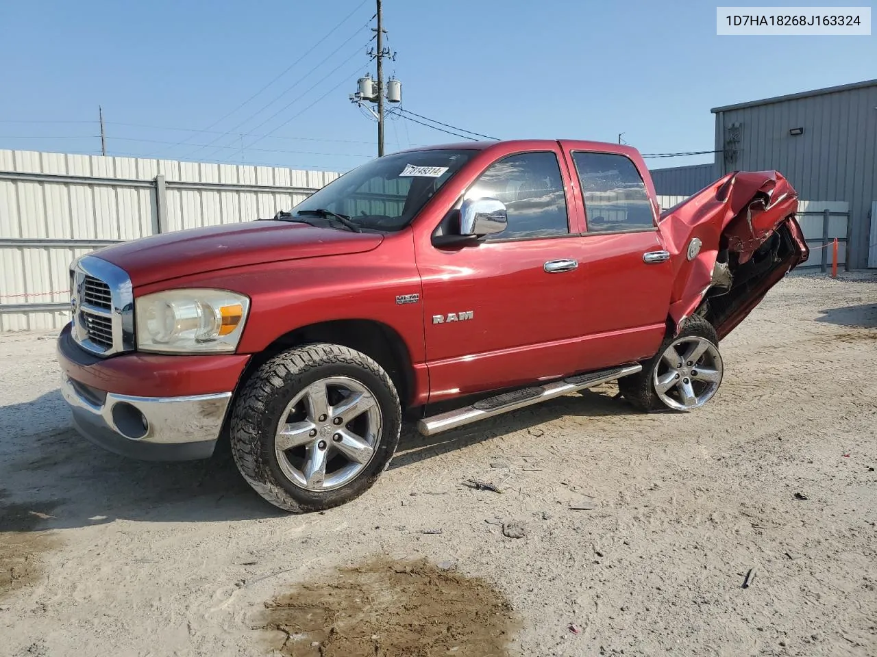 2008 Dodge Ram 1500 St VIN: 1D7HA18268J163324 Lot: 78149314