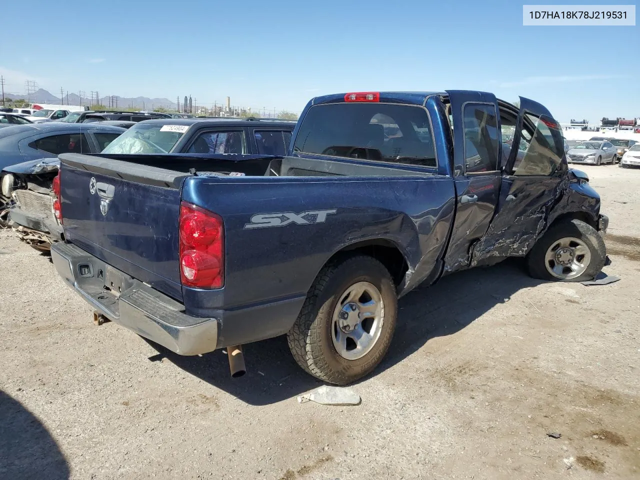 2008 Dodge Ram 1500 St VIN: 1D7HA18K78J219531 Lot: 78169064