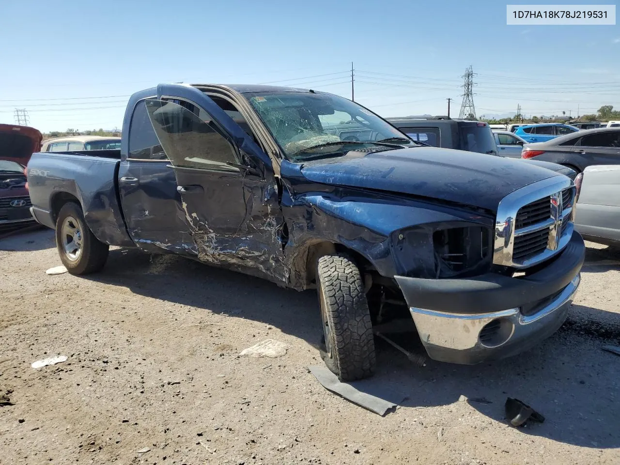 2008 Dodge Ram 1500 St VIN: 1D7HA18K78J219531 Lot: 78169064