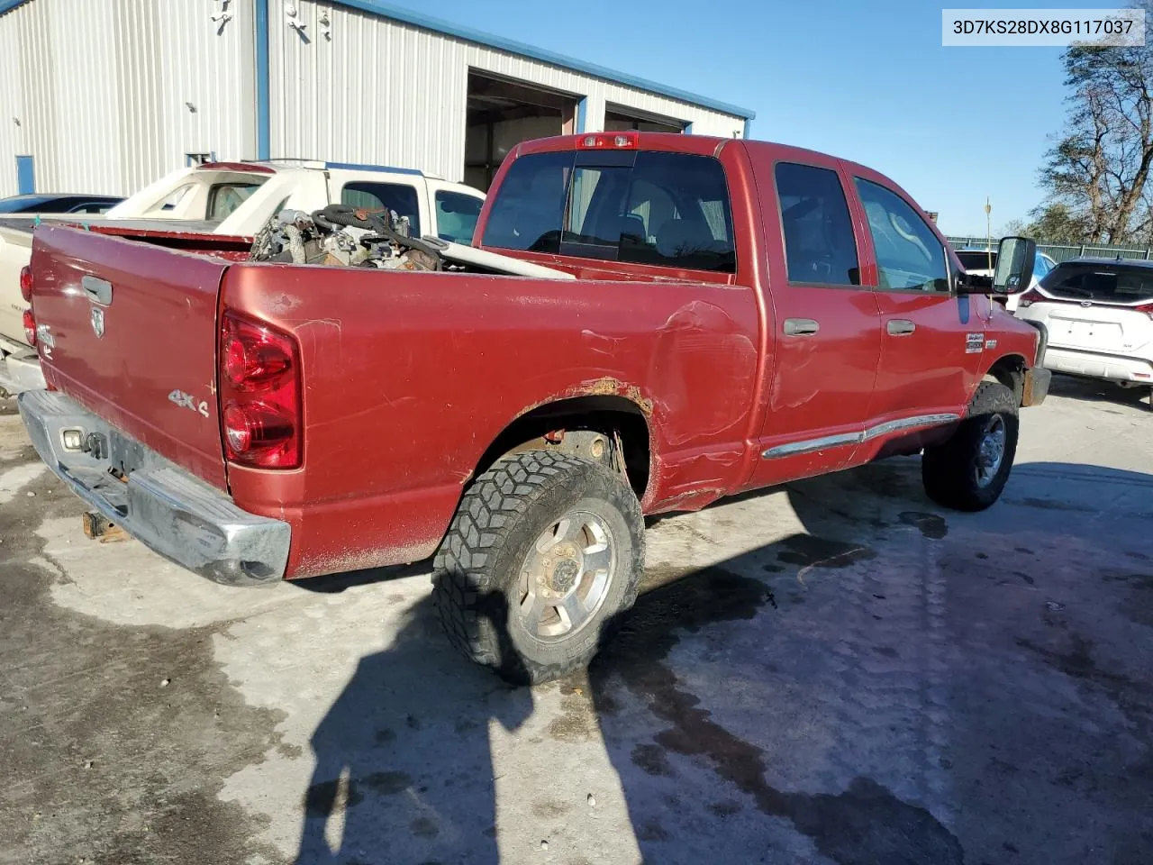 2008 Dodge Ram 2500 St VIN: 3D7KS28DX8G117037 Lot: 78478494