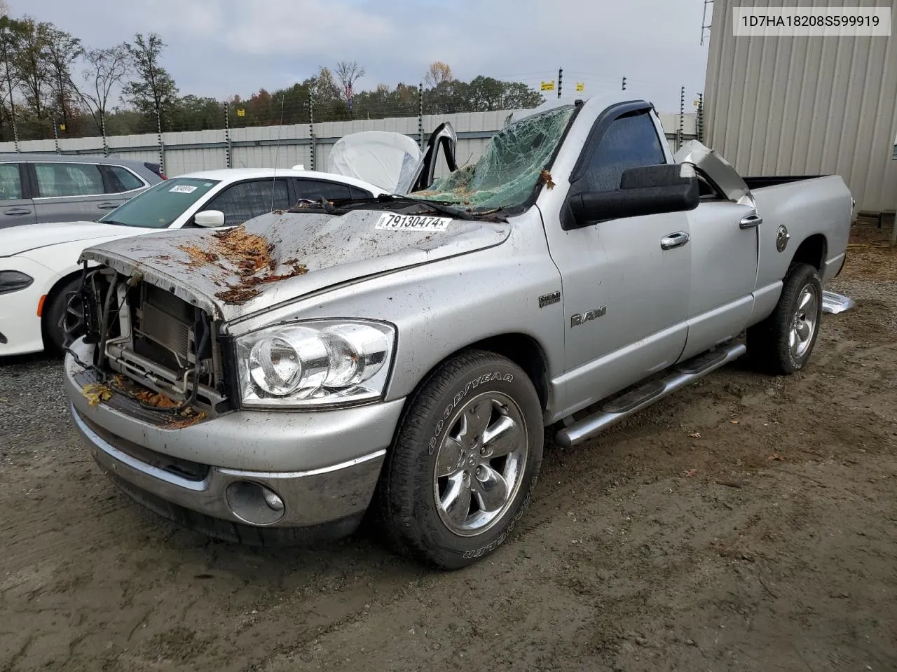 2008 Dodge Ram 1500 St VIN: 1D7HA18208S599919 Lot: 79130474