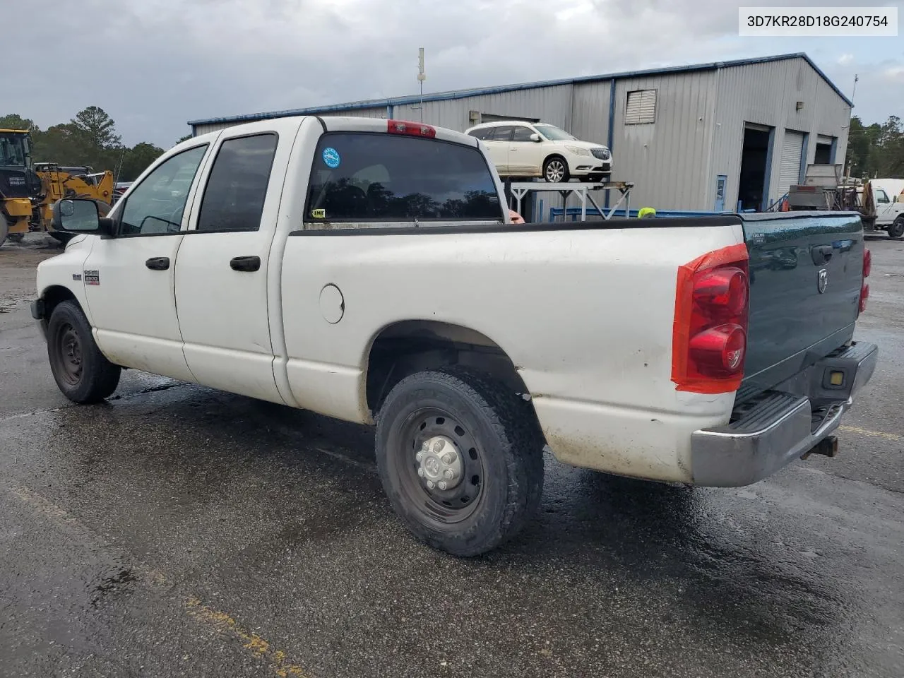 2008 Dodge Ram 2500 St VIN: 3D7KR28D18G240754 Lot: 79424804