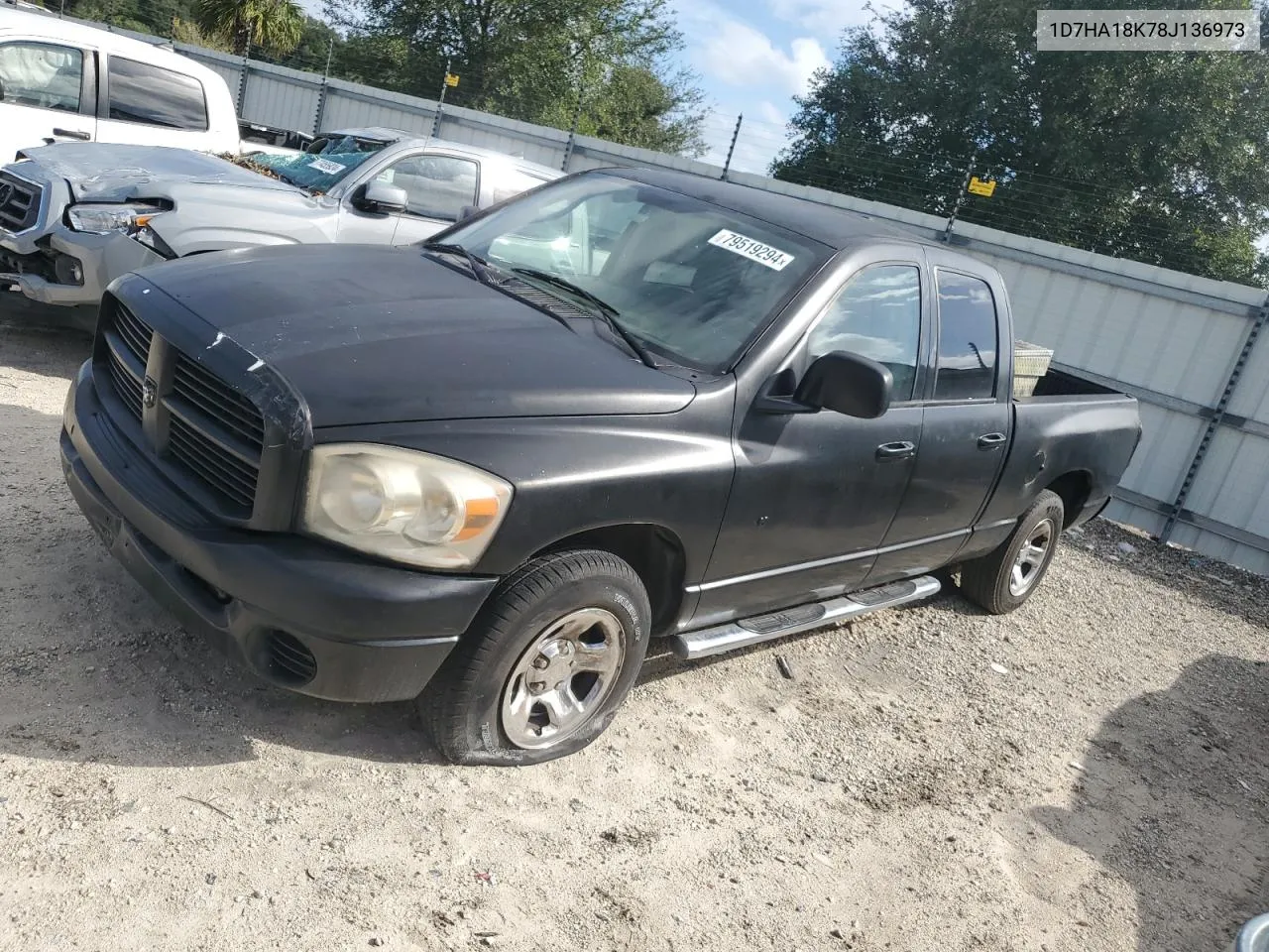 2008 Dodge Ram 1500 St VIN: 1D7HA18K78J136973 Lot: 79519294