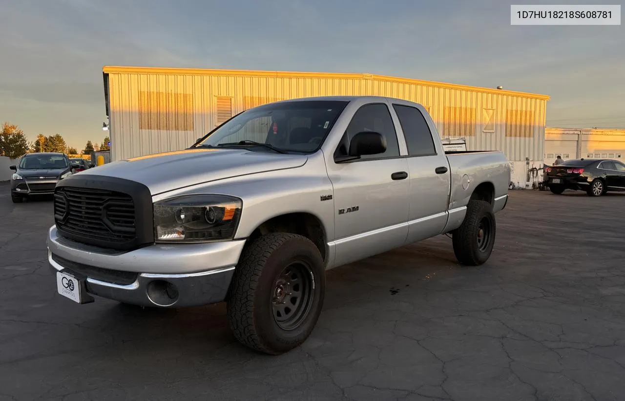 2008 Dodge Ram 1500 St VIN: 1D7HU18218S608781 Lot: 79778074