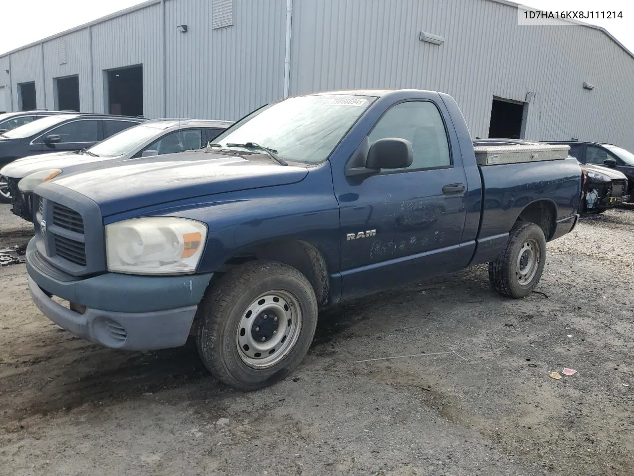 2008 Dodge Ram 1500 St VIN: 1D7HA16KX8J111214 Lot: 79866594