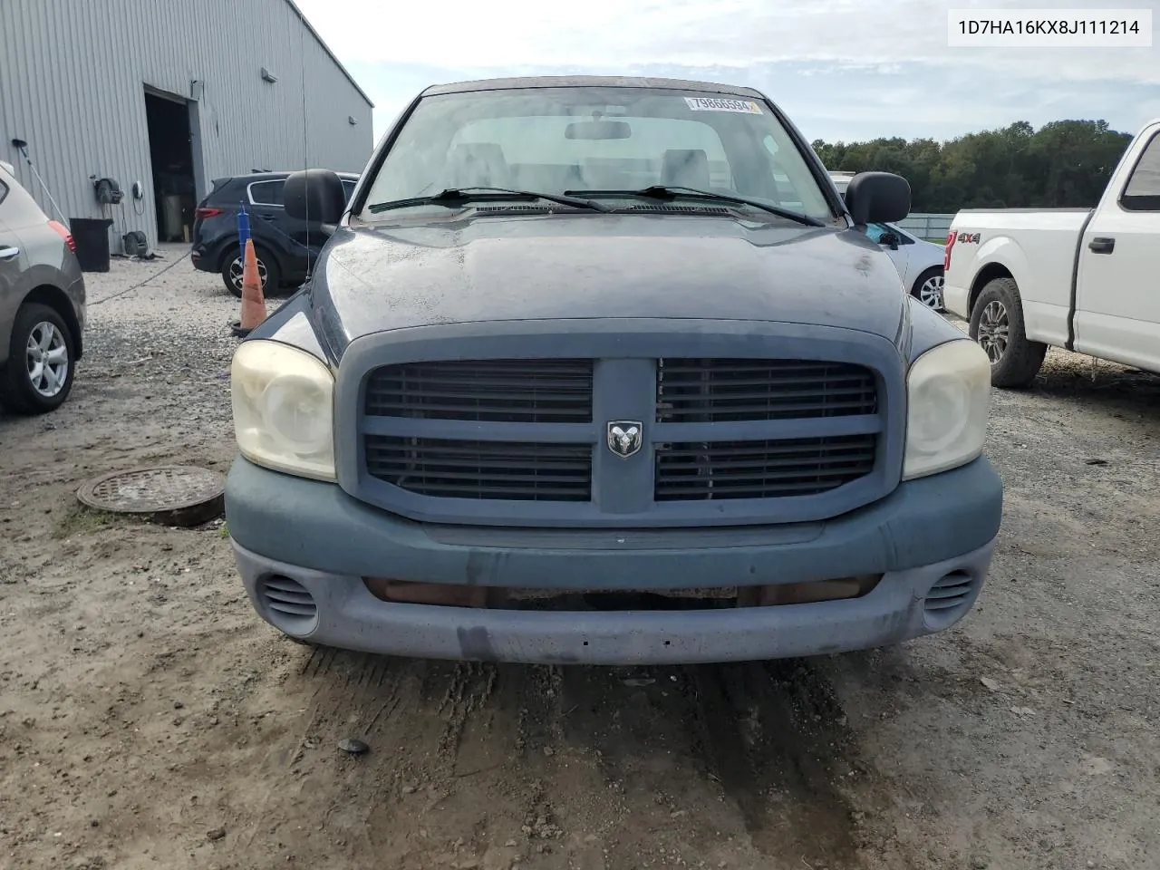 2008 Dodge Ram 1500 St VIN: 1D7HA16KX8J111214 Lot: 79866594