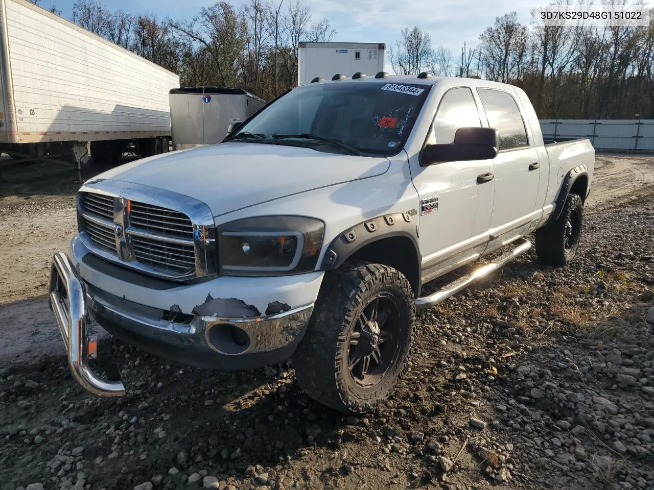 3D7KS29D48G151022 2008 Dodge Ram 2500