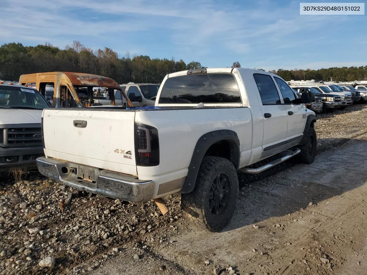 3D7KS29D48G151022 2008 Dodge Ram 2500