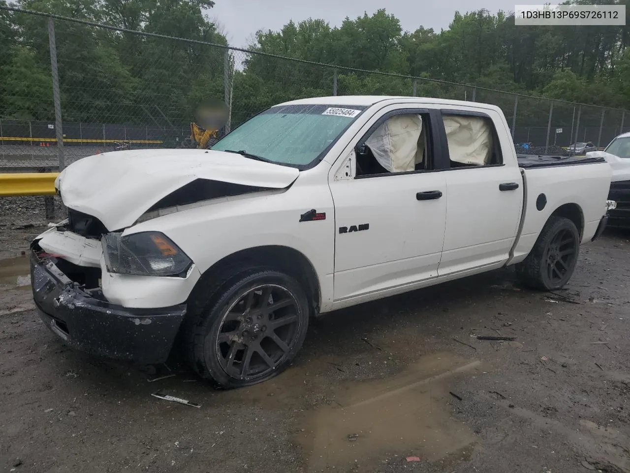 2009 Dodge Ram 1500 VIN: 1D3HB13P69S726112 Lot: 55025484