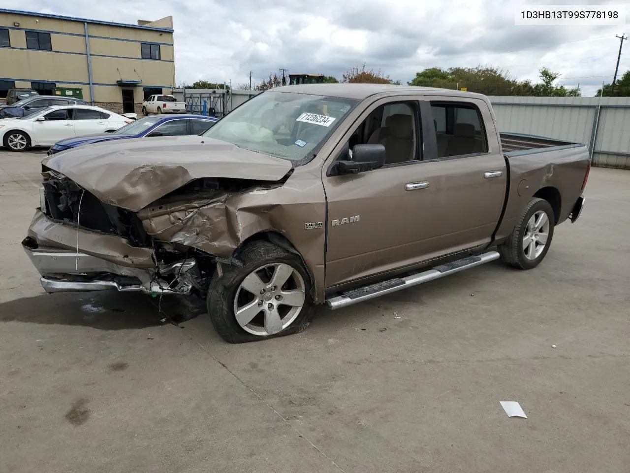 2009 Dodge Ram 1500 VIN: 1D3HB13T99S778198 Lot: 71236234