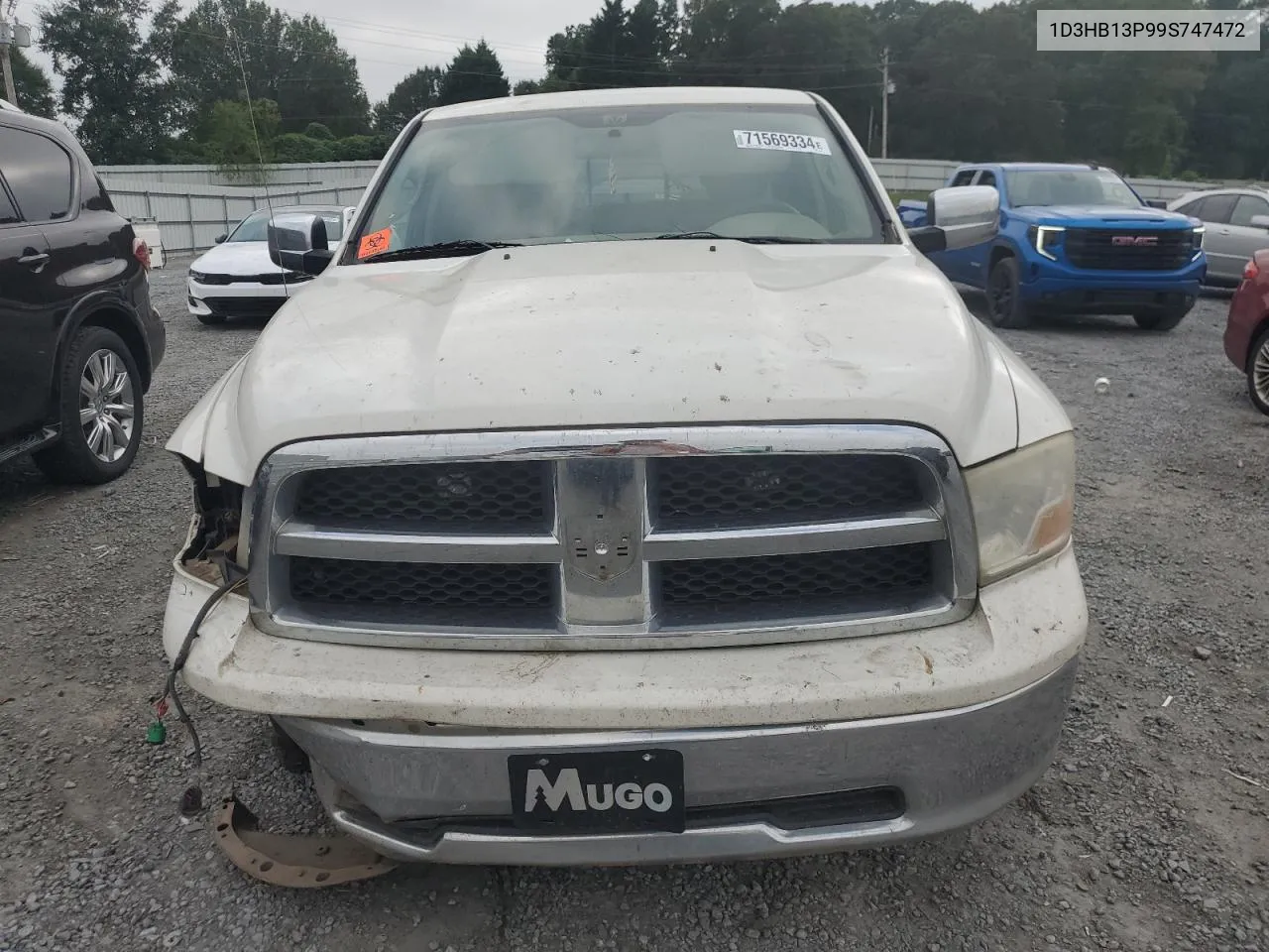 2009 Dodge Ram 1500 VIN: 1D3HB13P99S747472 Lot: 71569334