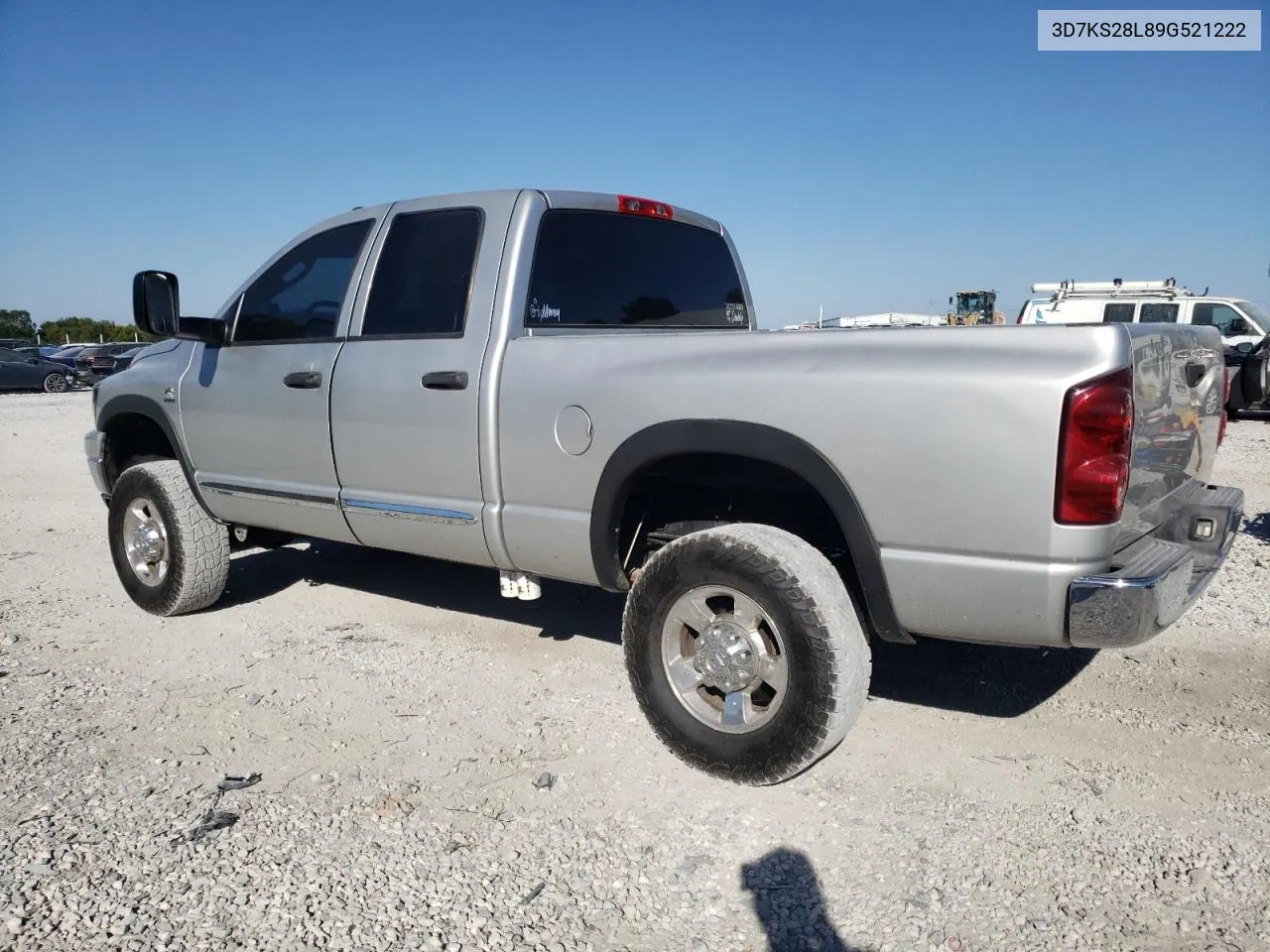 2009 Dodge Ram 2500 VIN: 3D7KS28L89G521222 Lot: 74567044