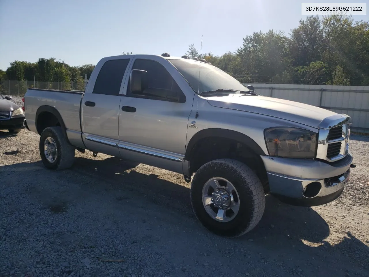 2009 Dodge Ram 2500 VIN: 3D7KS28L89G521222 Lot: 74567044