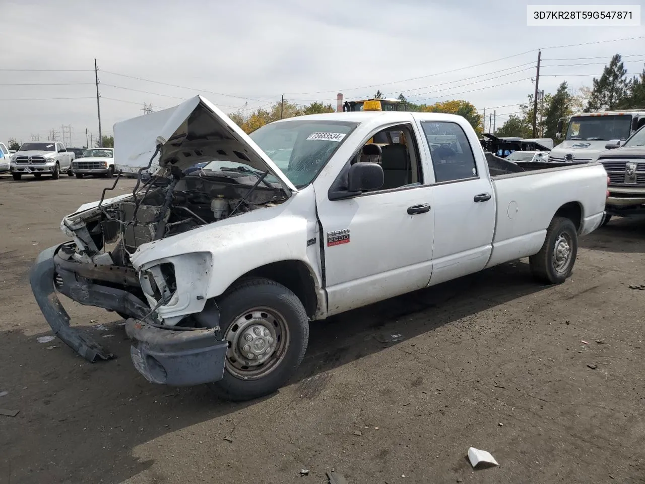 2009 Dodge Ram 2500 VIN: 3D7KR28T59G547871 Lot: 75683534