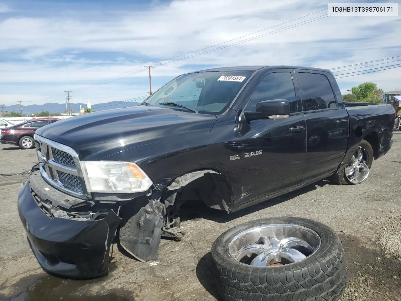 2009 Dodge Ram 1500 VIN: 1D3HB13T39S706171 Lot: 78301694