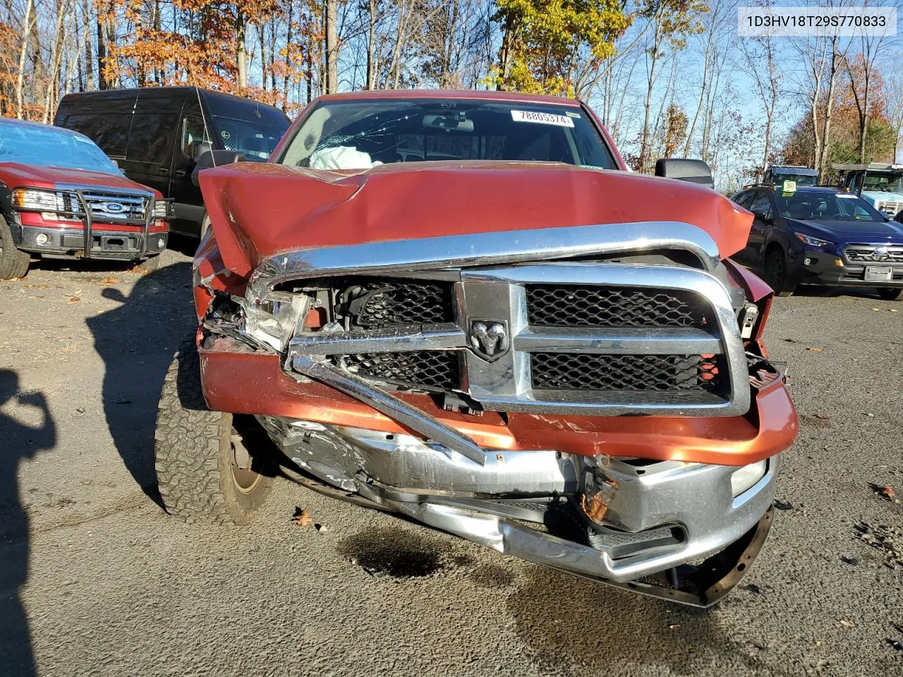 2009 Dodge Ram 1500 VIN: 1D3HV18T29S770833 Lot: 78805374