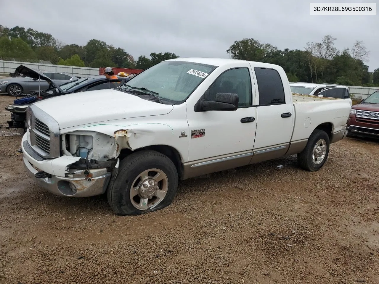 2009 Dodge Ram 2500 VIN: 3D7KR28L69G500316 Lot: 79474034