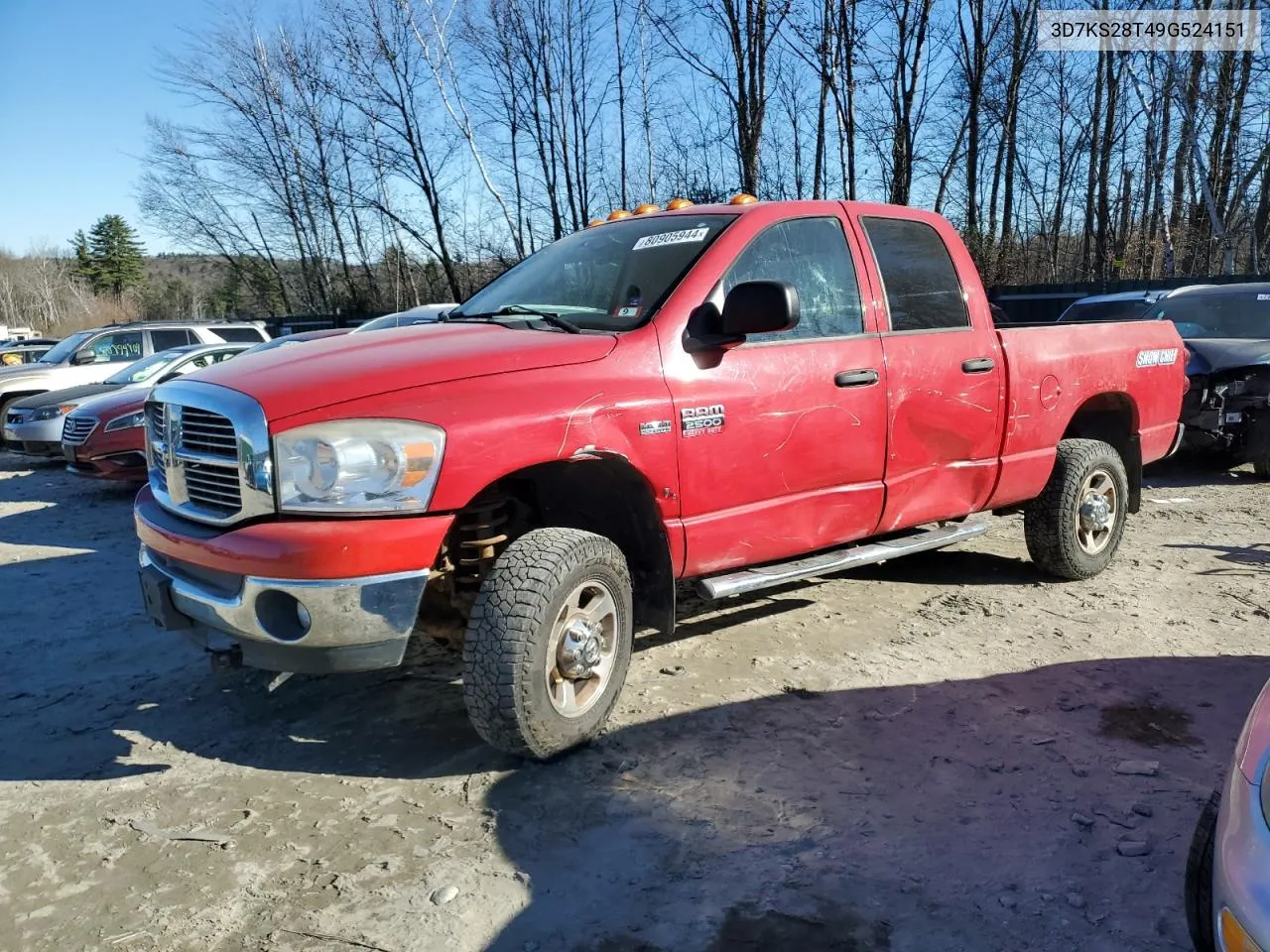 2009 Dodge Ram 2500 VIN: 3D7KS28T49G524151 Lot: 80905944