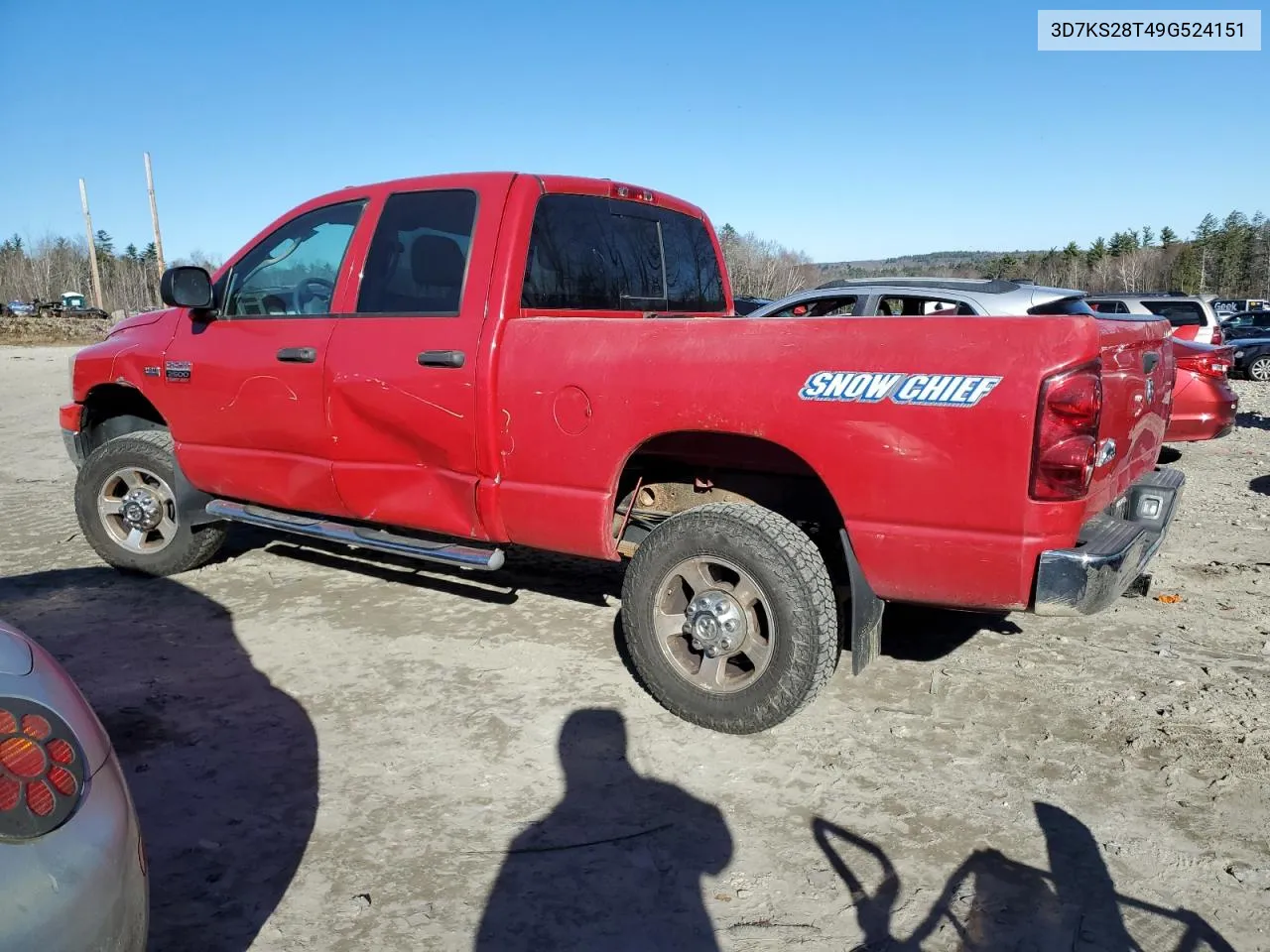 2009 Dodge Ram 2500 VIN: 3D7KS28T49G524151 Lot: 80905944