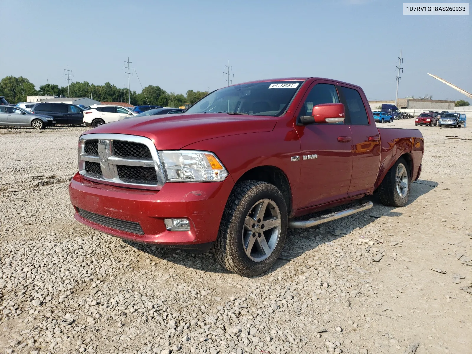 2010 Dodge Ram 1500 VIN: 1D7RV1GT8AS260933 Lot: 66110954