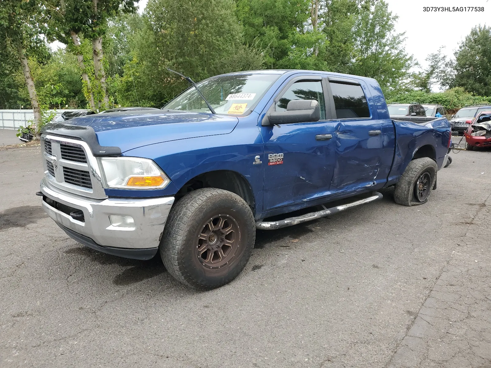 2010 Dodge Ram 3500 VIN: 3D73Y3HL5AG177538 Lot: 68644374