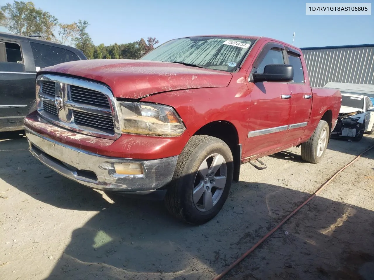 2010 Dodge Ram 1500 VIN: 1D7RV1GT8AS106805 Lot: 73874634