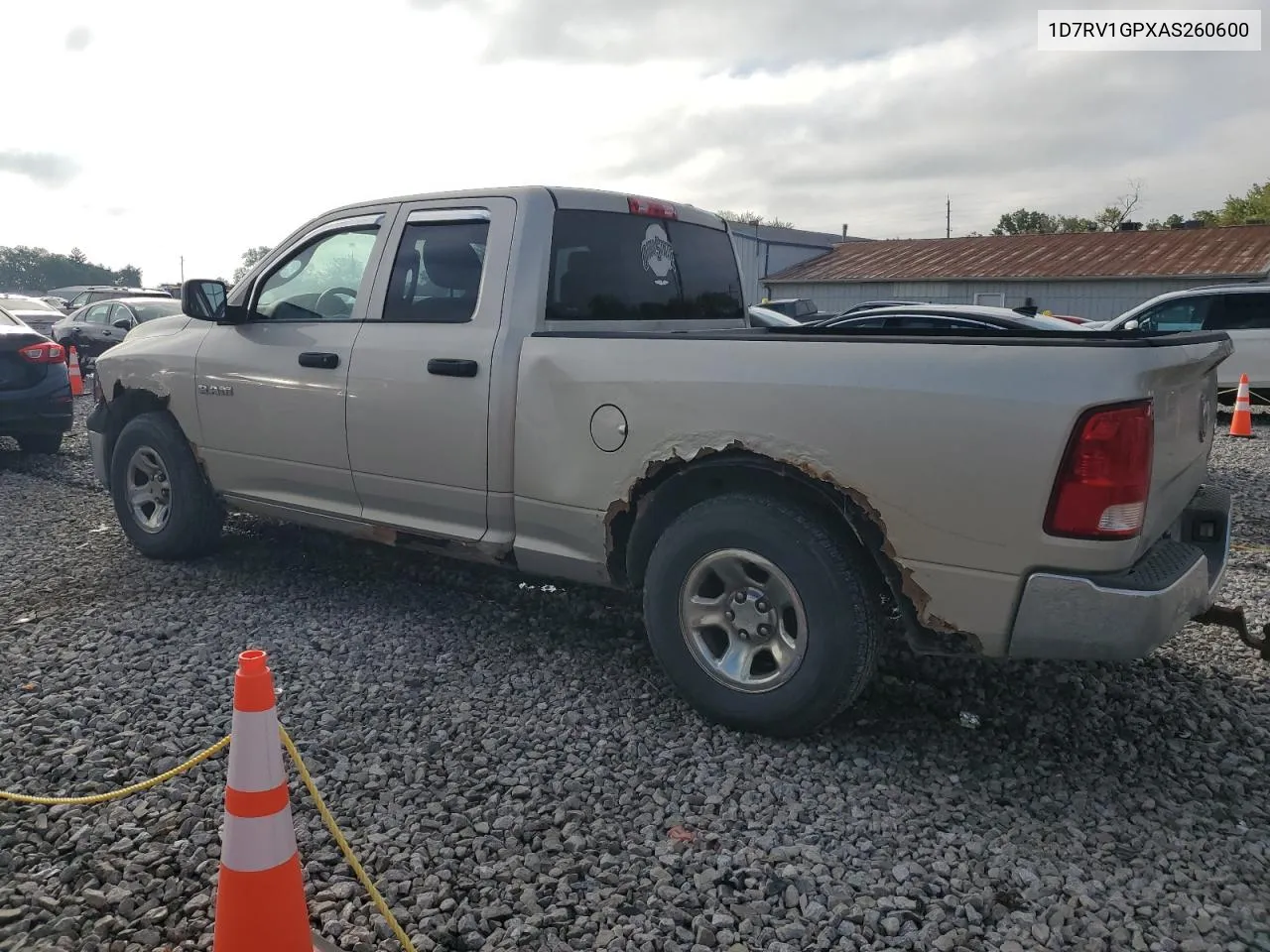 2010 Dodge Ram 1500 VIN: 1D7RV1GPXAS260600 Lot: 74188374