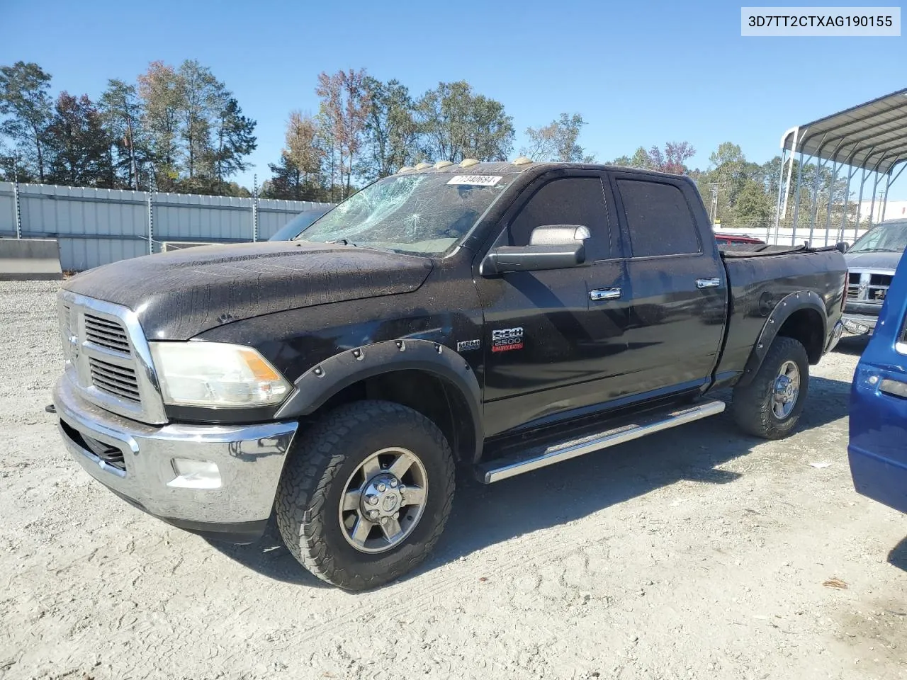 2010 Dodge Ram 2500 VIN: 3D7TT2CTXAG190155 Lot: 77340684