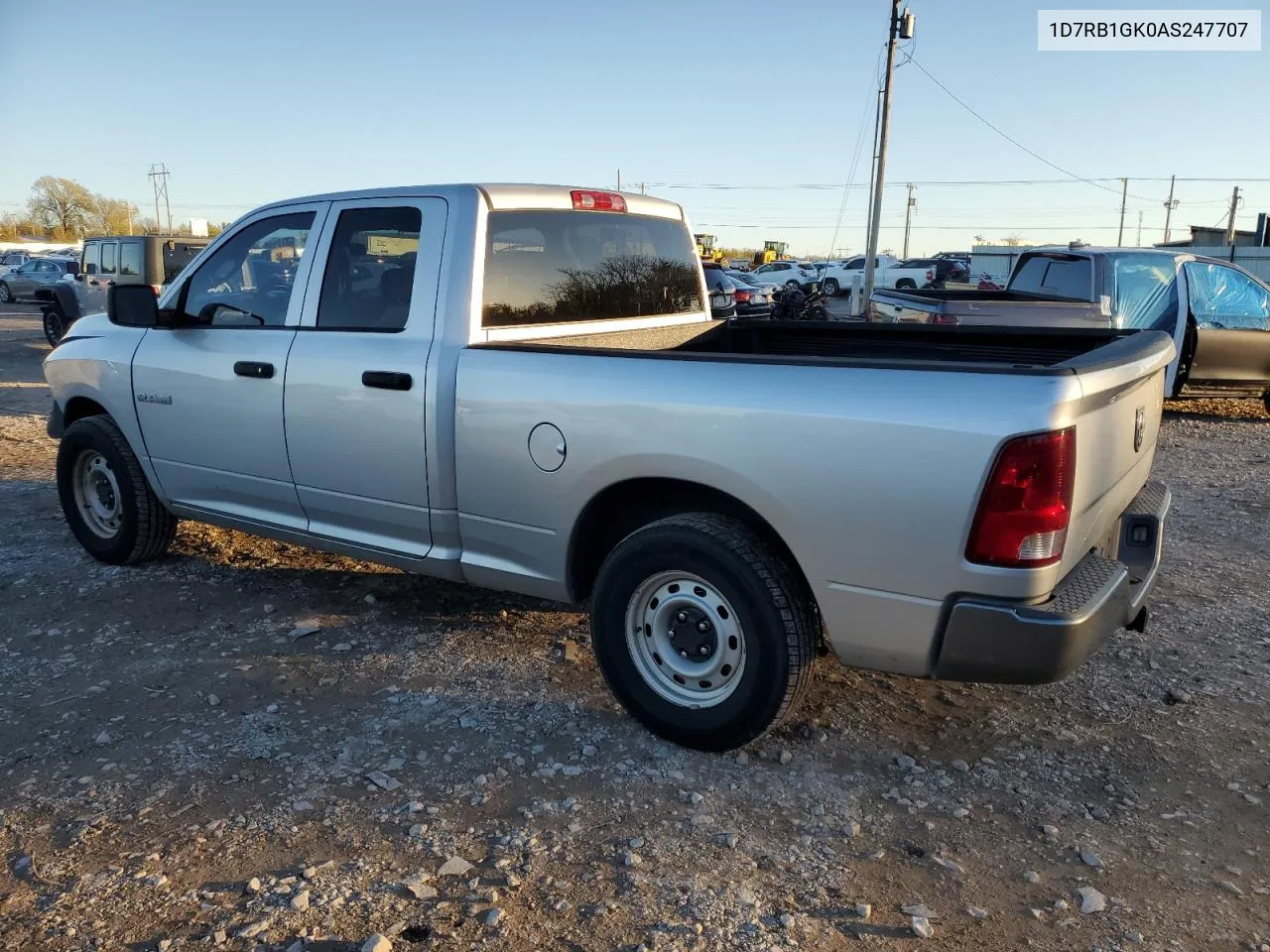 2010 Dodge Ram 1500 VIN: 1D7RB1GK0AS247707 Lot: 81312654