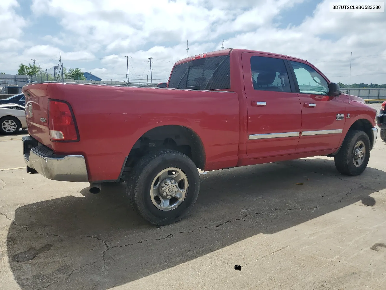 2011 Dodge Ram 2500 VIN: 3D7UT2CL9BG583280 Lot: 55901154