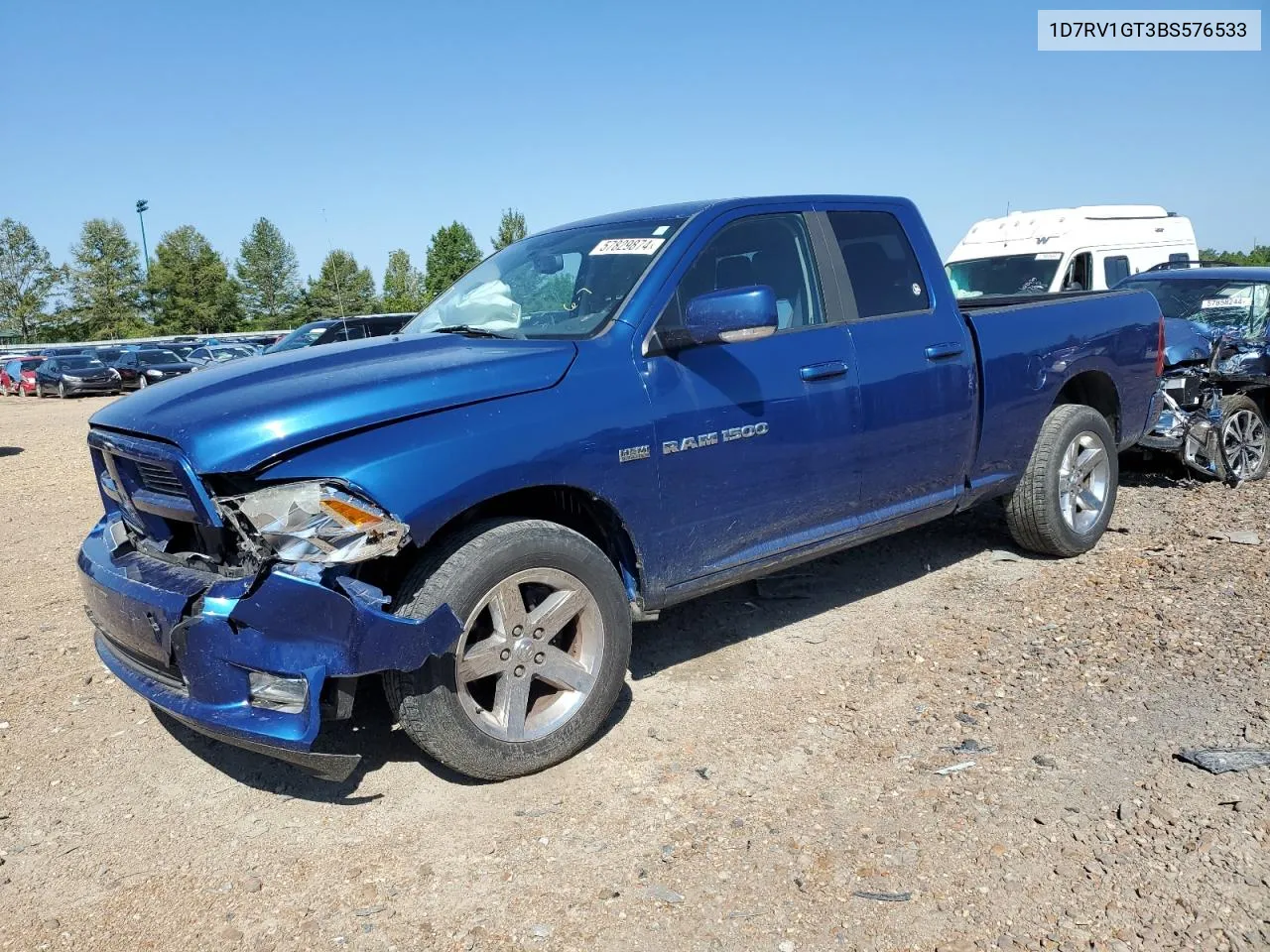 2011 Dodge Ram 1500 VIN: 1D7RV1GT3BS576533 Lot: 57829874