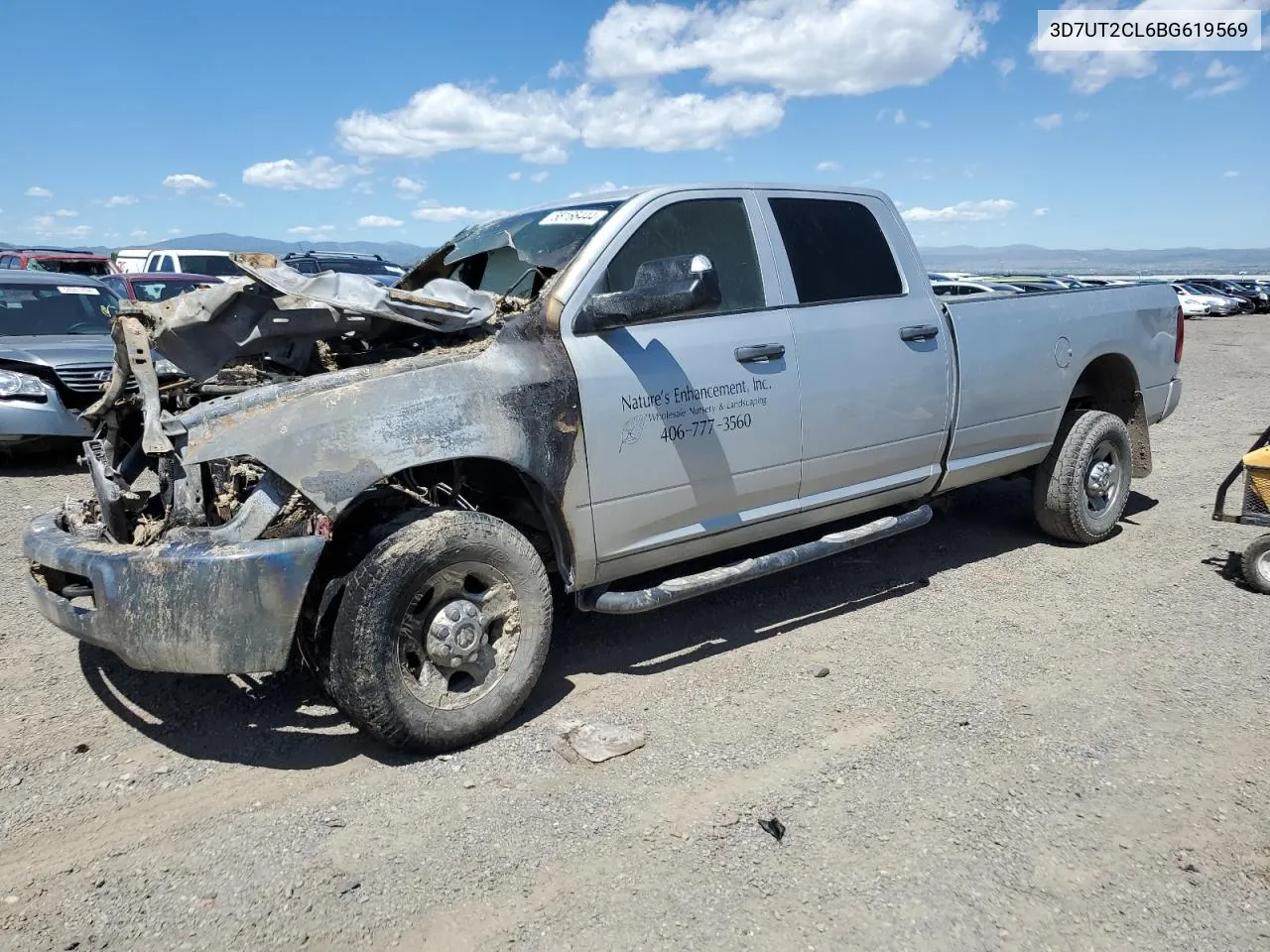 2011 Dodge Ram 2500 VIN: 3D7UT2CL6BG619569 Lot: 58166444