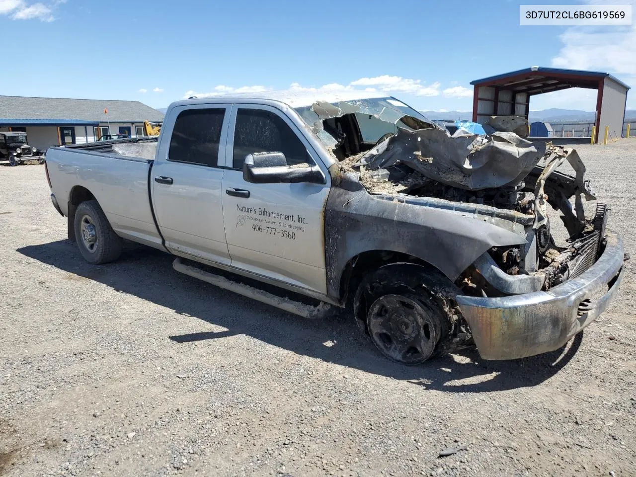 2011 Dodge Ram 2500 VIN: 3D7UT2CL6BG619569 Lot: 58166444