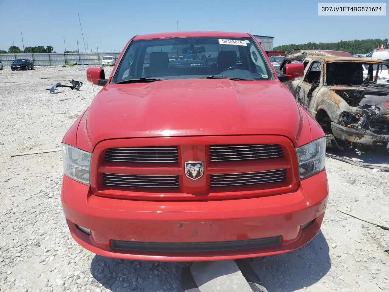 2011 Dodge Ram 1500 VIN: 3D7JV1ET4BG571624 Lot: 58455074