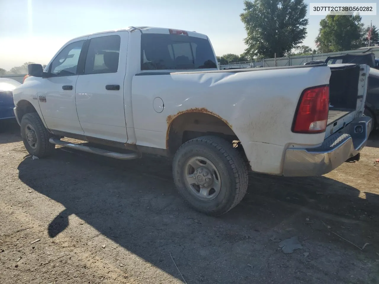 2011 Dodge Ram 2500 VIN: 3D7TT2CT3BG560282 Lot: 62770404