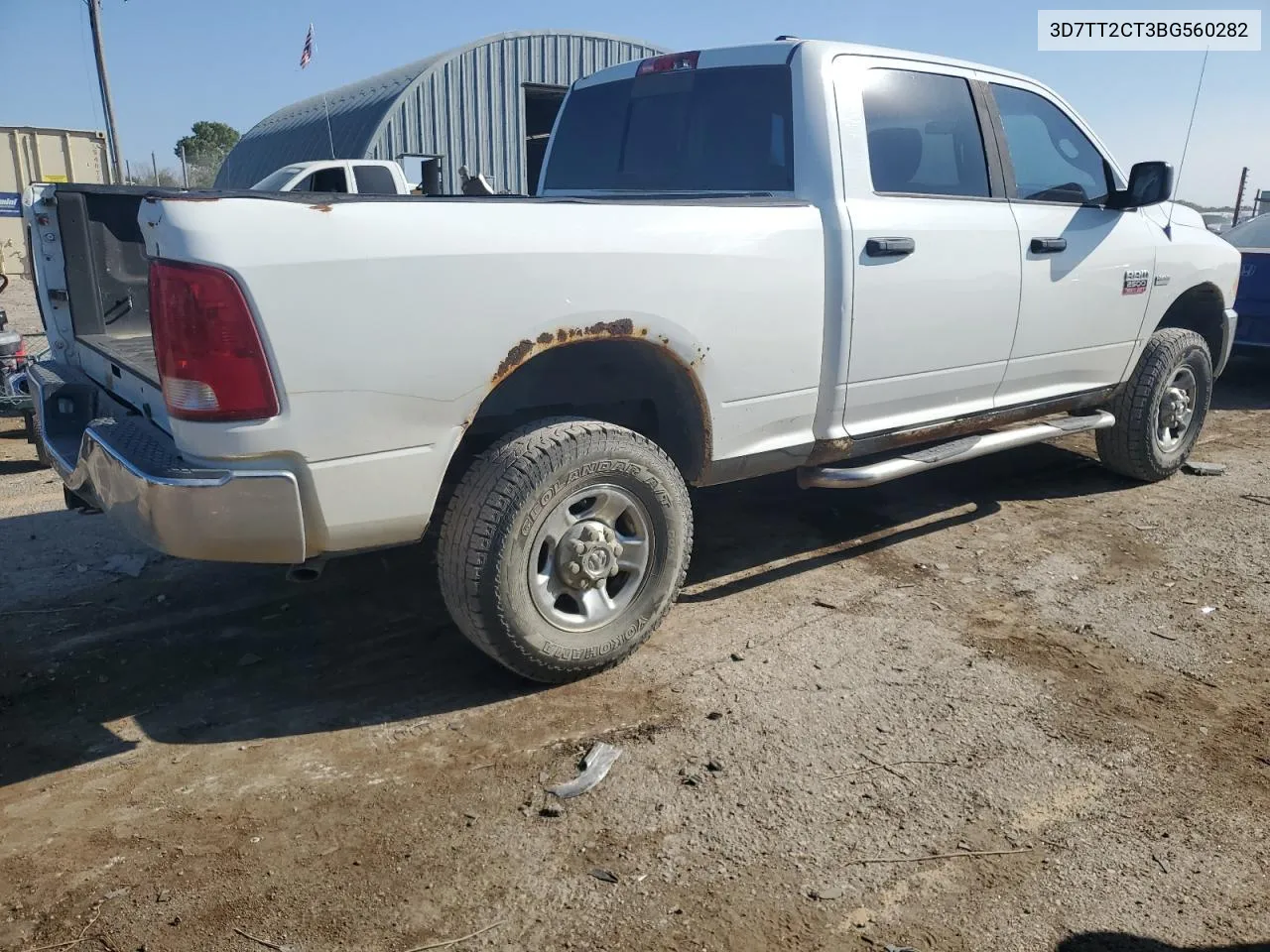 2011 Dodge Ram 2500 VIN: 3D7TT2CT3BG560282 Lot: 62770404