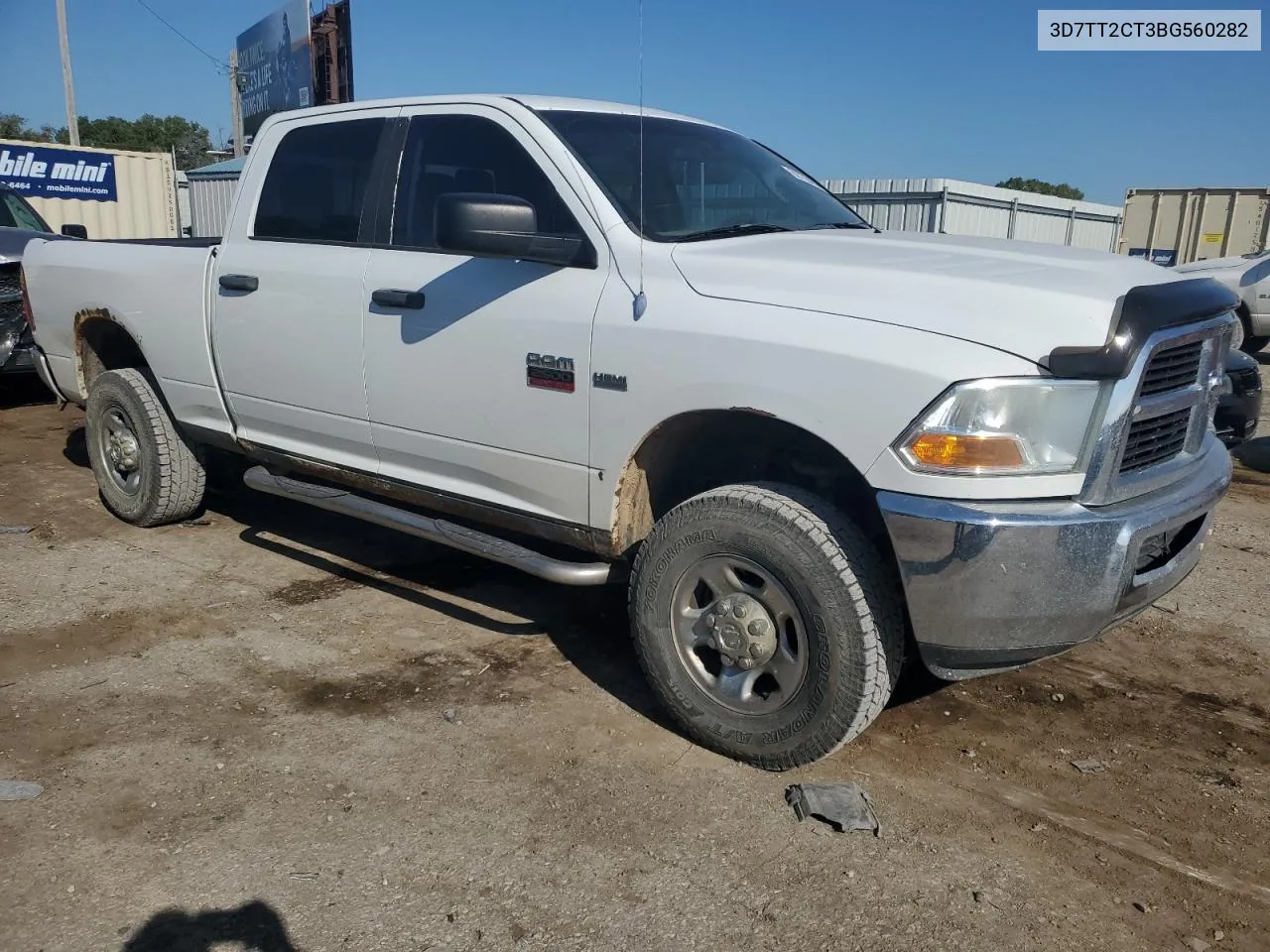 2011 Dodge Ram 2500 VIN: 3D7TT2CT3BG560282 Lot: 62770404