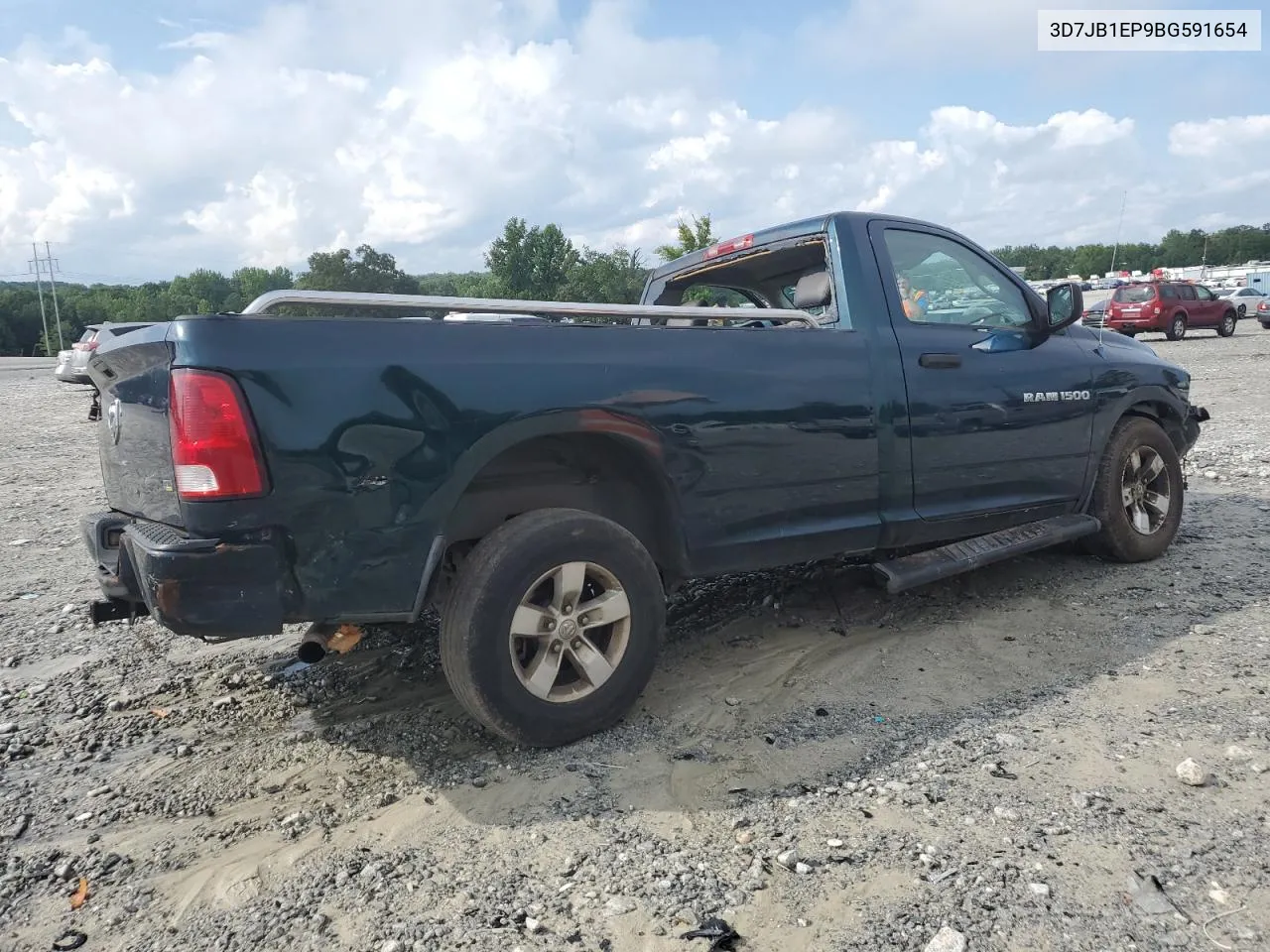 2011 Dodge Ram 1500 VIN: 3D7JB1EP9BG591654 Lot: 65054294