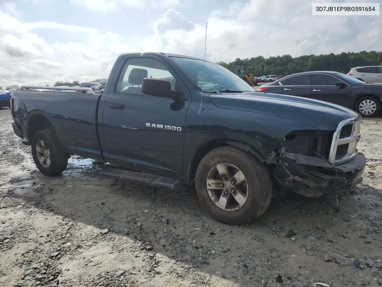 2011 Dodge Ram 1500 VIN: 3D7JB1EP9BG591654 Lot: 65054294