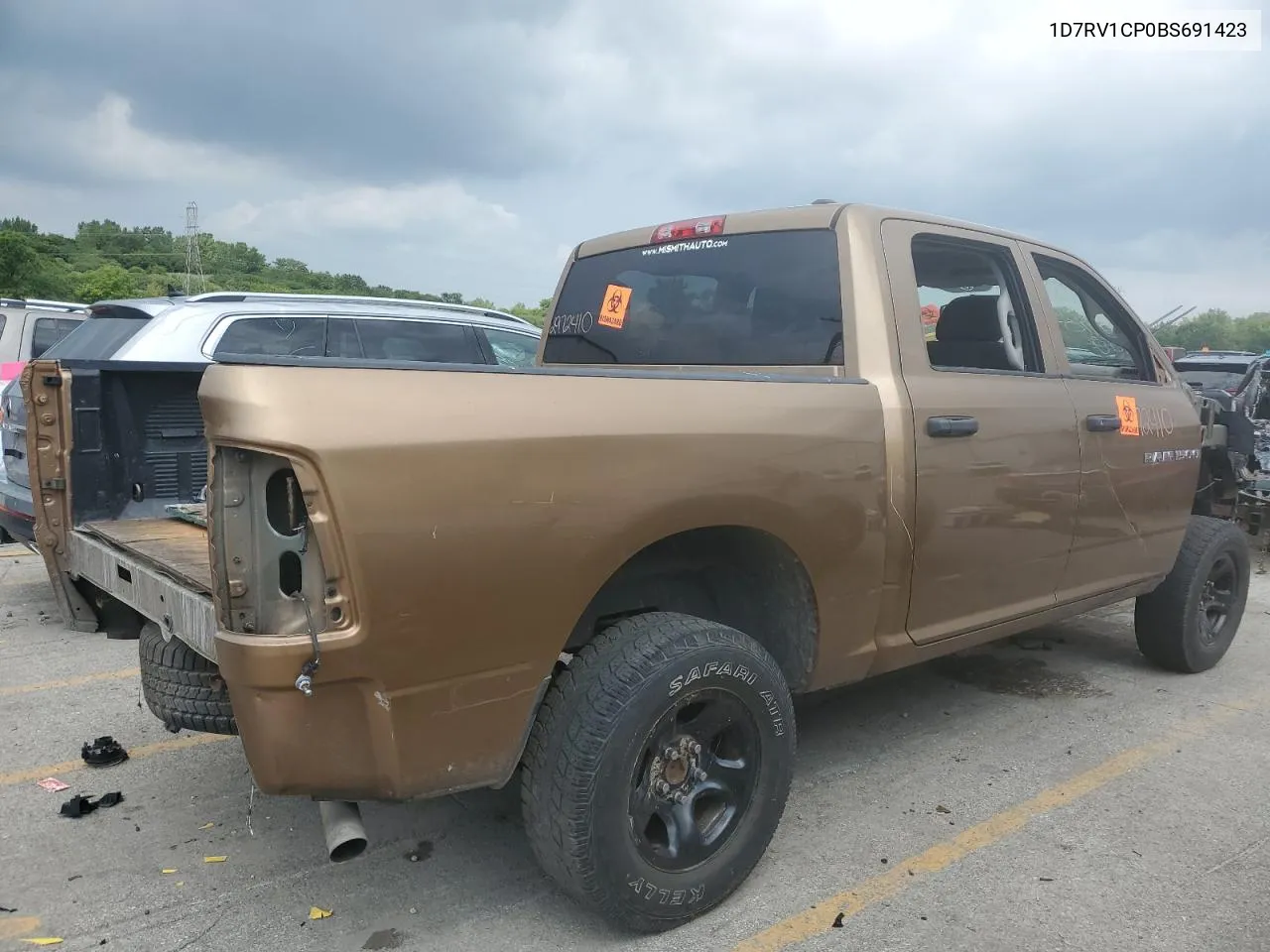 2011 Dodge Ram 1500 VIN: 1D7RV1CP0BS691423 Lot: 65651604