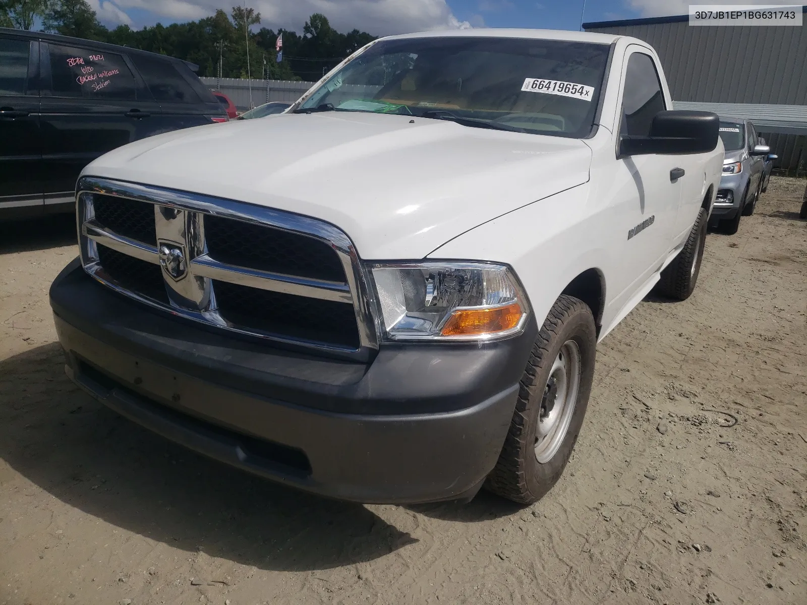 2011 Dodge Ram 1500 VIN: 3D7JB1EP1BG631743 Lot: 66419654