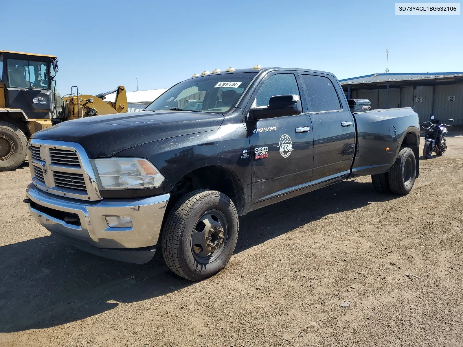 2011 Dodge Ram 3500 VIN: 3D73Y4CL1BG532106 Lot: 67910704