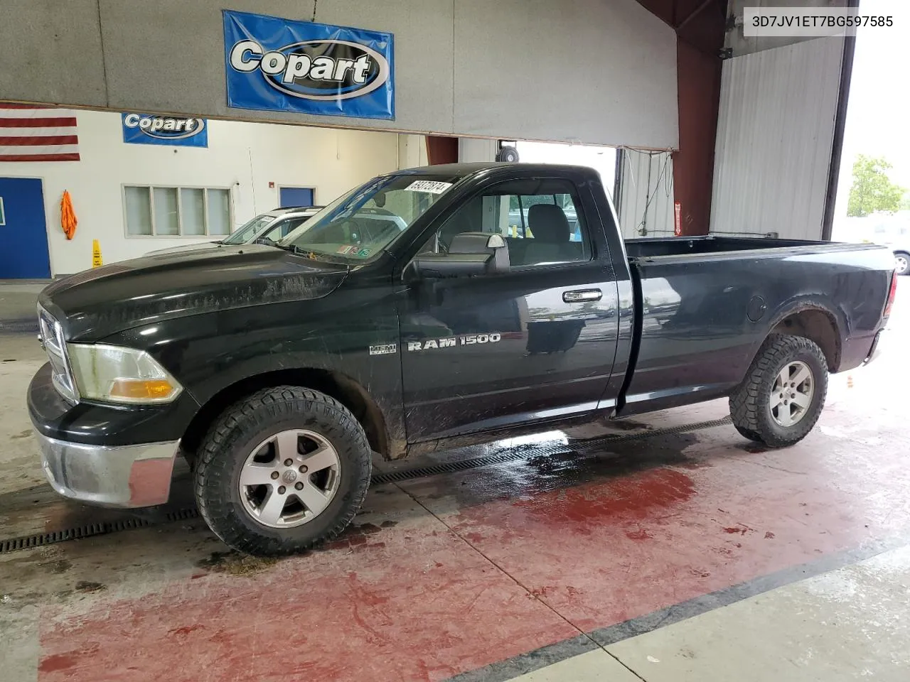 2011 Dodge Ram 1500 VIN: 3D7JV1ET7BG597585 Lot: 69372874