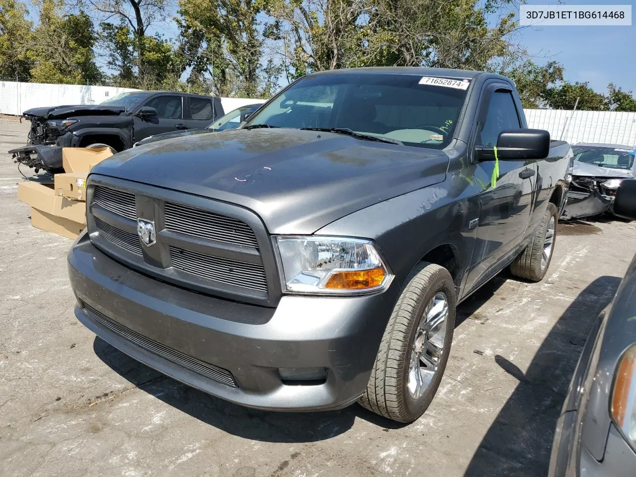 2011 Dodge Ram 1500 VIN: 3D7JB1ET1BG614468 Lot: 71652874