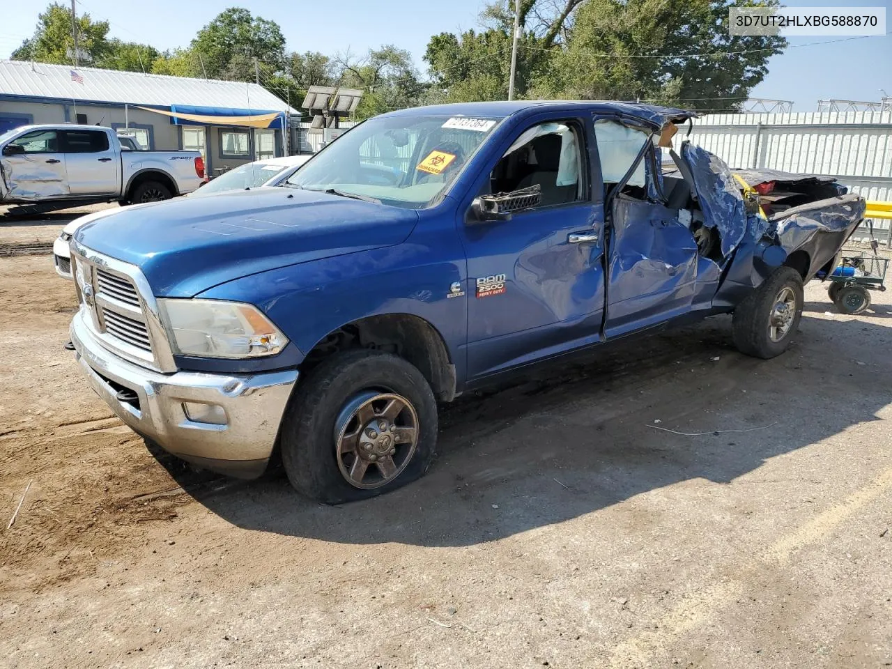 2011 Dodge Ram 2500 VIN: 3D7UT2HLXBG588870 Lot: 72137364