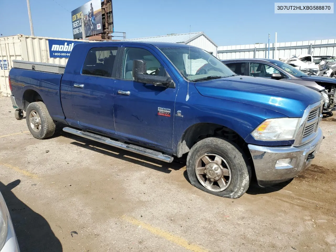 2011 Dodge Ram 2500 VIN: 3D7UT2HLXBG588870 Lot: 72137364