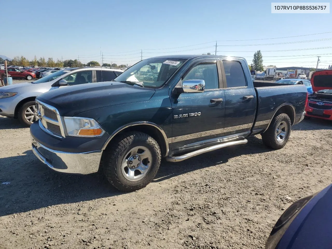 2011 Dodge Ram 1500 VIN: 1D7RV1GP8BS536757 Lot: 72389624