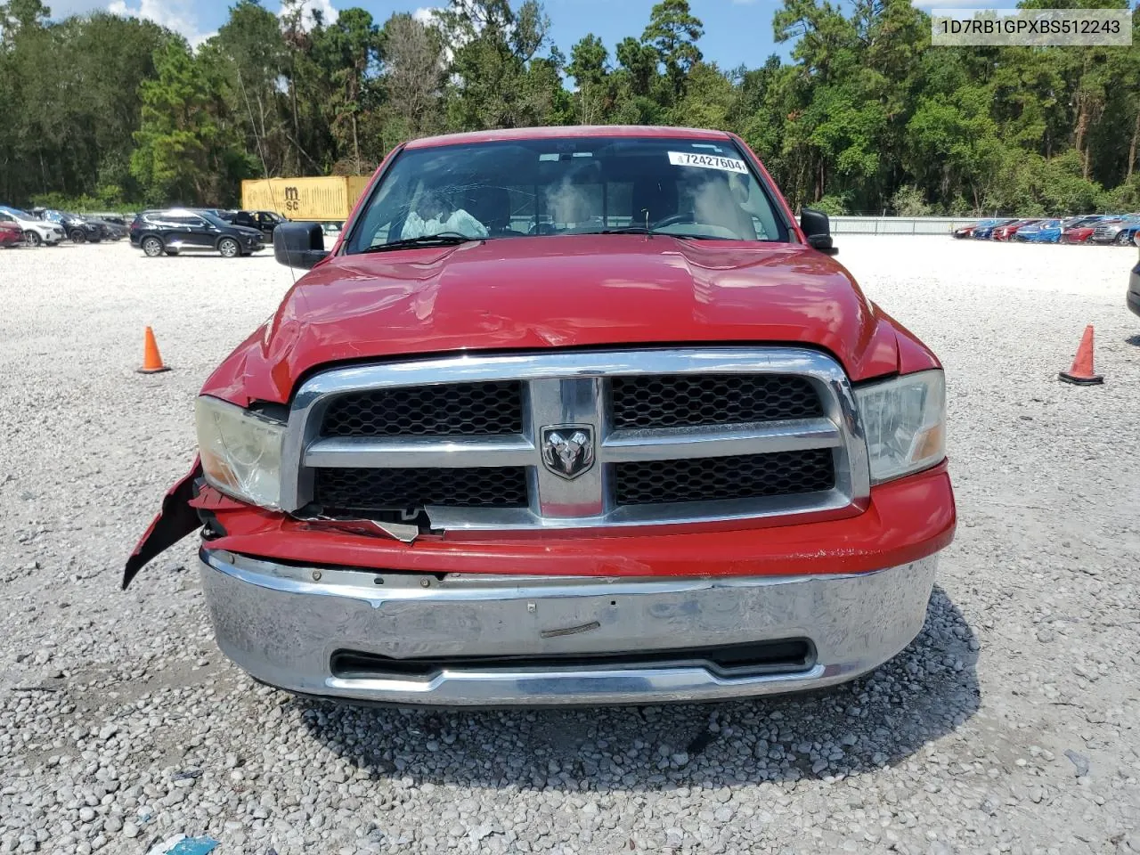 2011 Dodge Ram 1500 VIN: 1D7RB1GPXBS512243 Lot: 72427604